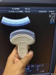 GE 4C ultrasound probe after repaired performance